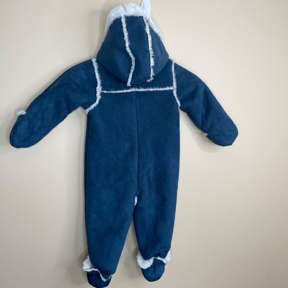 First Impressions Blue Fleece Lined Snowsuit Size 24‎ Months Vintage Inspired - Picture 6 of 10